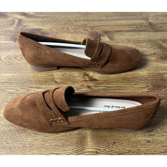 Feversole Dames Comfort Penny Loafer Geniune Lederen Binnenzool